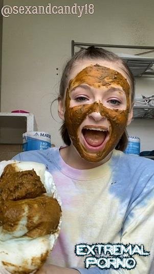 Sexandcandy18 - Teen's first diaper fill + face mask! (ScatShop)