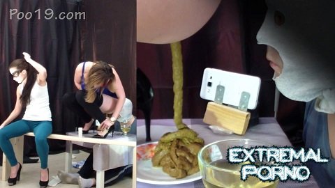 MilanaSmelly - 2 mistresses cooked a delicious shit breakfast for a slave (Poo19)