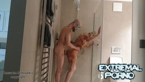 Versauteschnukkis - Scatsex in hotel shower (no male scat) (ScatShop)