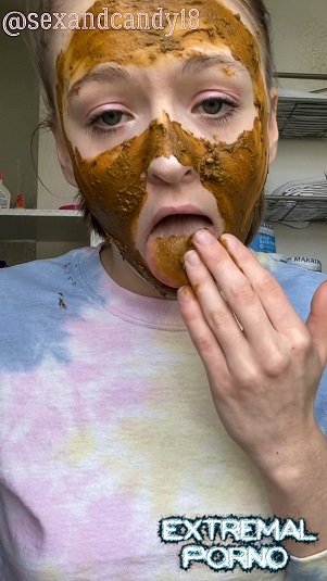 Sexandcandy18 - Teen's first diaper fill + face mask! (ScatShop)