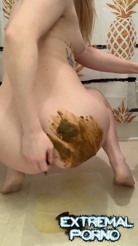 Jessiekaypoops - Full body smear and dirty dildo! (ScatShop)